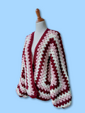 Black Cherry Hexagon Cardigan