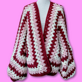 Black Cherry Hexagon Cardigan