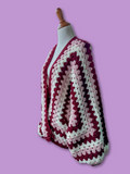 Black Cherry Hexagon Cardigan