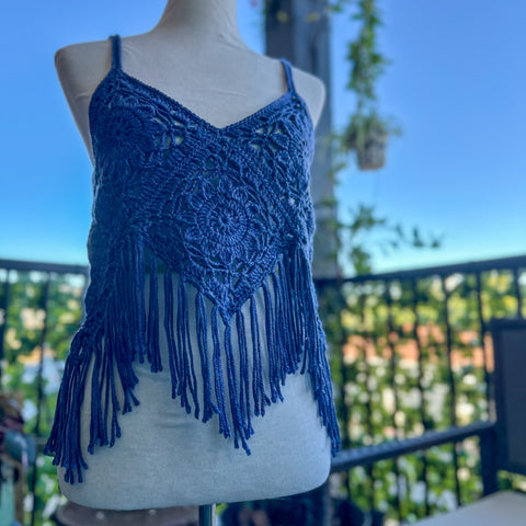 Navy Boho Top (Medium) RTS