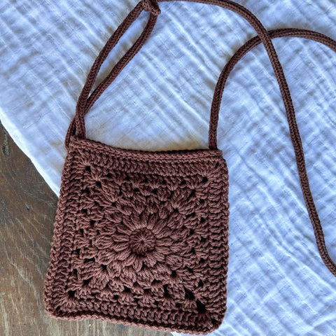 Brown Crossbody Bag w/Adjustable Strap