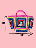 Colorful Granny Square Tote Bag