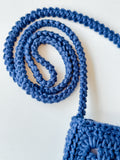 Navy Sunflower Bag - Lined w/ Magnetic Clasp